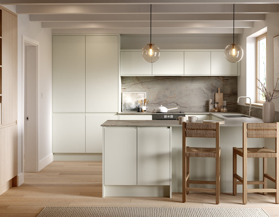 Bella Knebworth — Supermatt White Grey & Light Vicenza Oak