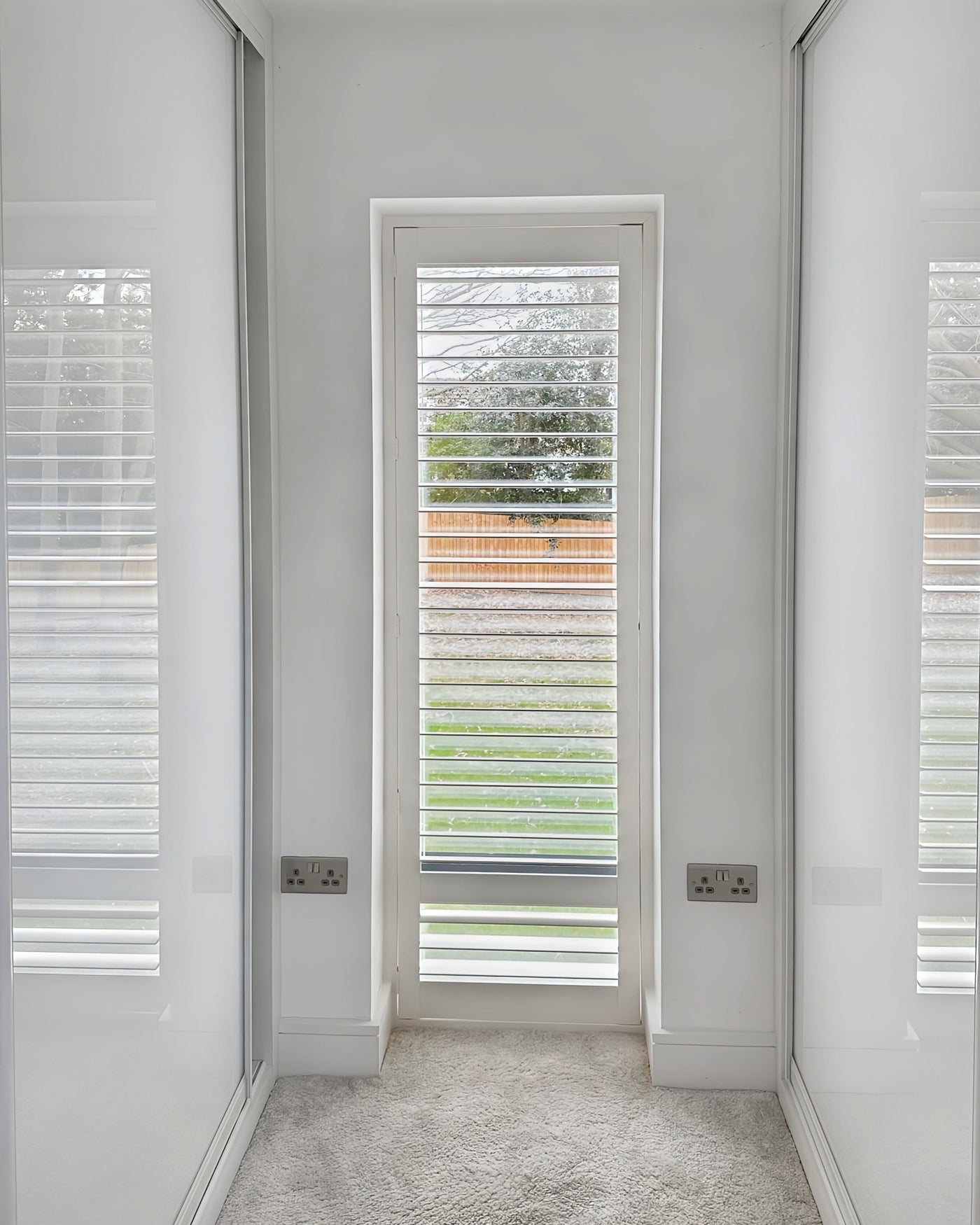 Classic collection shutters on a tall glazed door