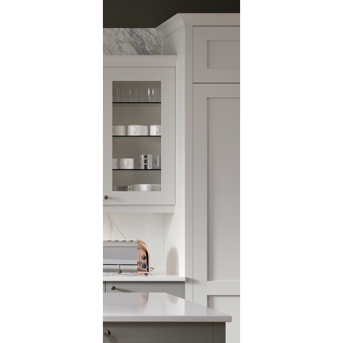 Hadley tall square feature end on a tall kitchen unit, shown in one finish