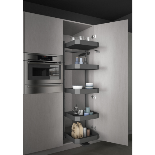 500 Pull & Swing Larder - Solid Sides. Graphite