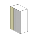 Tall Wall Corner Cabinet 900