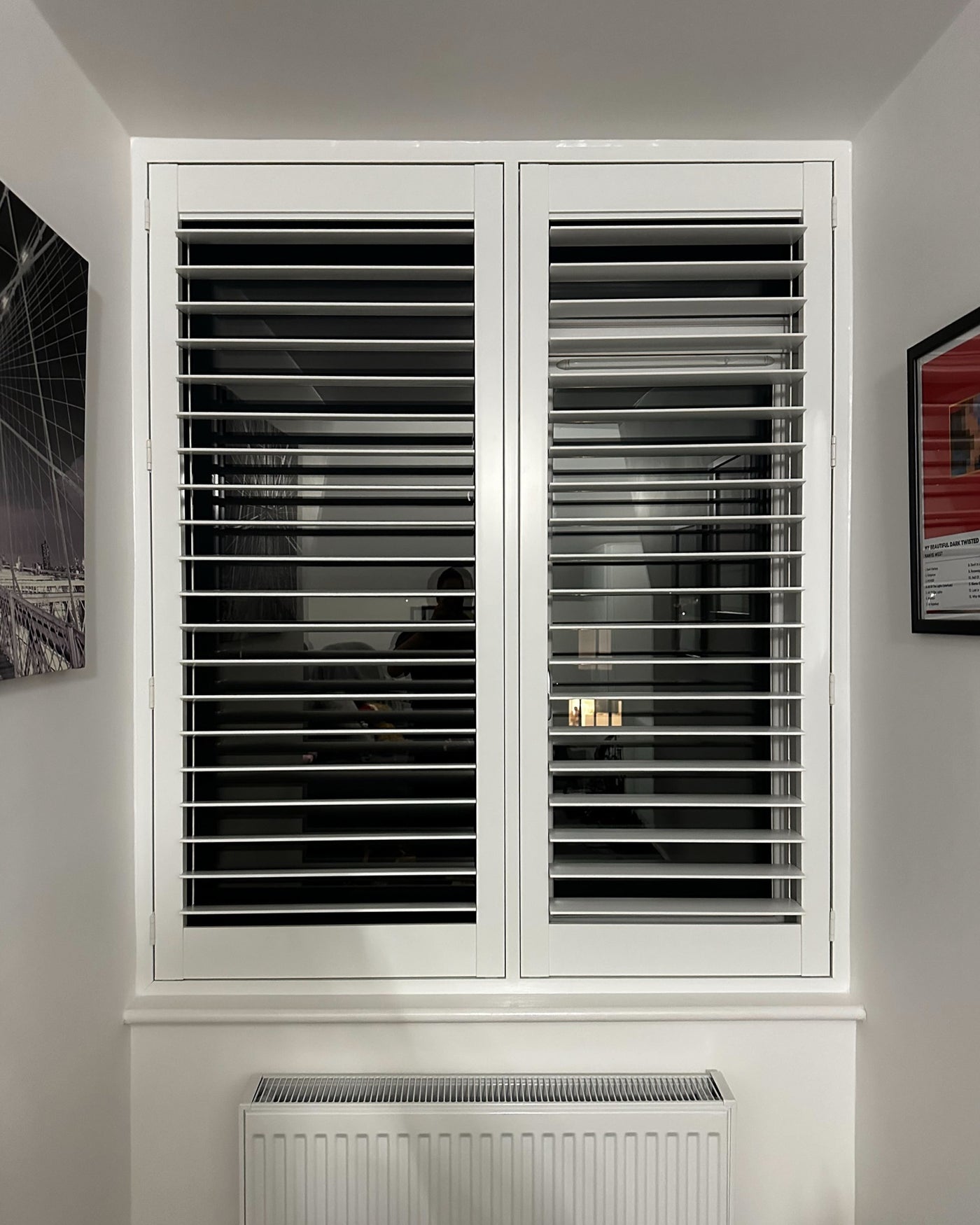 Signature collection shutters in a hallway