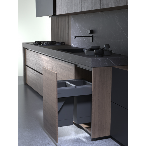 400 Standard Pull Out Bin - Graphite.