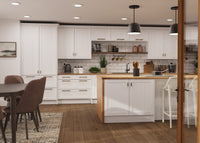 Waterford shaker kitchen in Woodgrain White